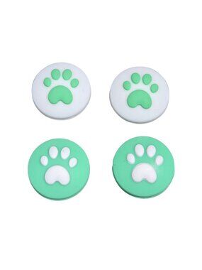 3/$20 New | Switch 4 Pack Mint Green White Cat Paw Joystick Thumb Grip Caps